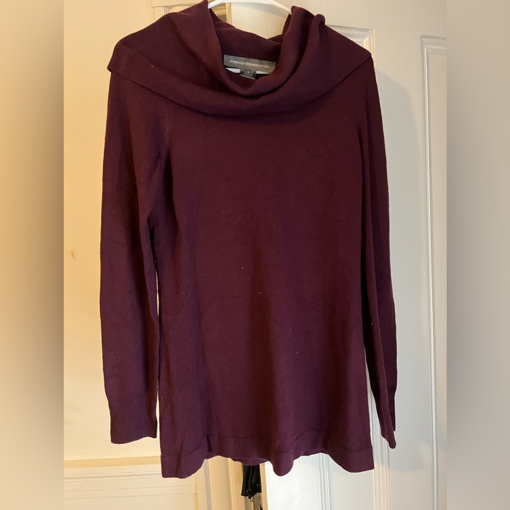 French Connection sweater, wide neck/ off the shoulder. Deep purple, never worn. - Picture 1 of 2